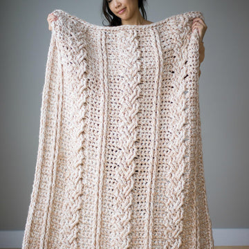 Chunky Braided Cabled Blanket