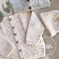 Raindrops Cardigan & Hat - P185