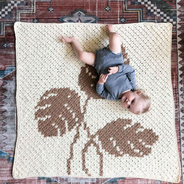 Monstera C2C Blanket