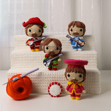 Chibi Beatles Amigurumi Crochet PDF Pattern