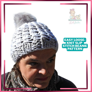Easy Loose-Knit Slip Stitch Beanie