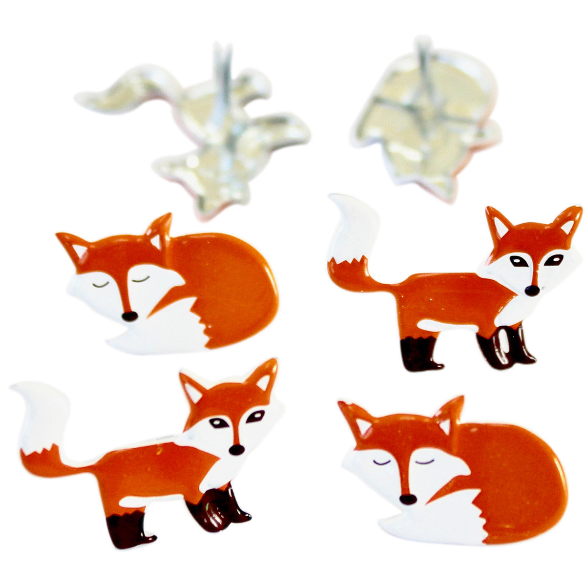 Eyelet Outlet Shape Brads 12/Pkg - Fox