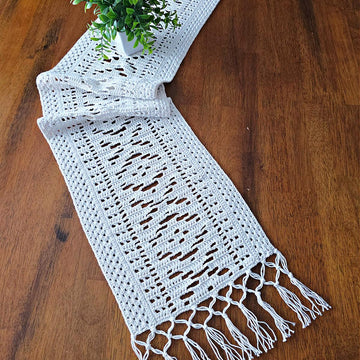 Boho Chic Crochet Table Runner