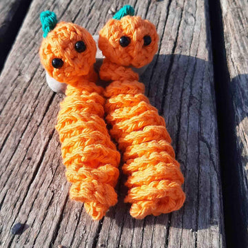 Pumpkin Worry Worm Crochet Pattern