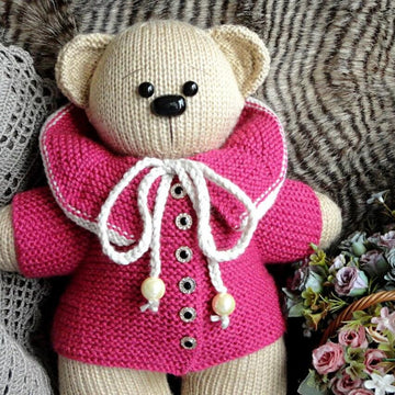 Teddy Bear Toy Animal Pattern Knitted Bear