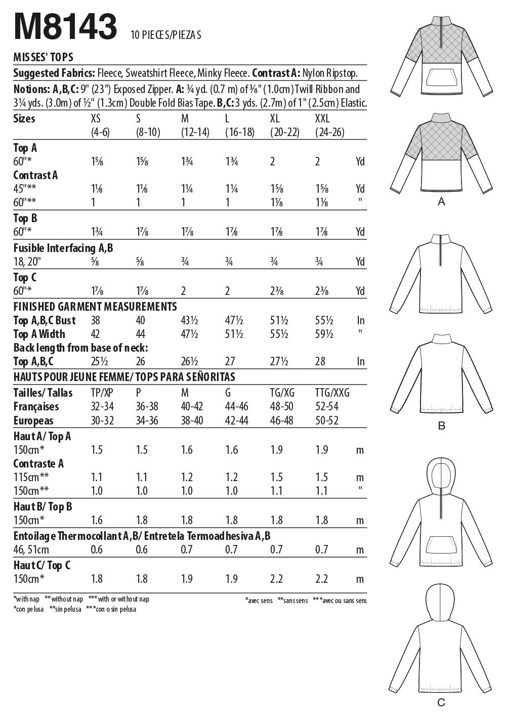 McCall's HudsonMcCalls - Misses' Tops M8143 - Sewing Pattern