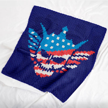 American Nightmare Skull C2C Crochet Blanket Pattern