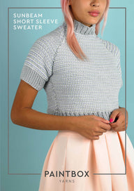 Sunbeam Short Sleeve Jumper - Free Knitting Pattern in Paintbox Yarns Cotton Aran