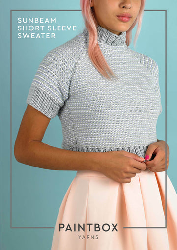 Sunbeam Short Sleeve Jumper - Free Knitting Pattern in Paintbox Yarns Cotton Aran