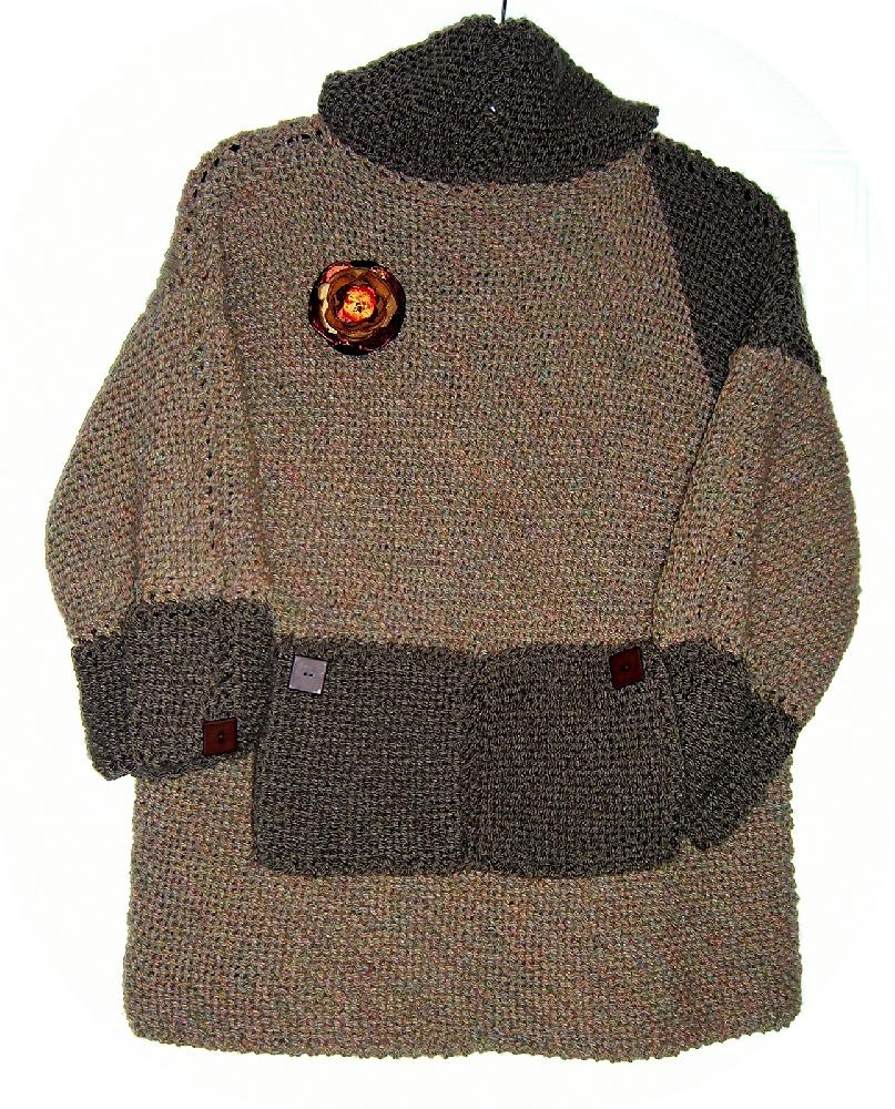 Sweater with Handwarmer (allsquareknits)
