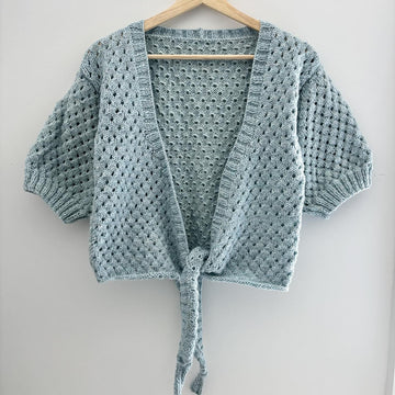 Short Sleeved Tie Front Wrap