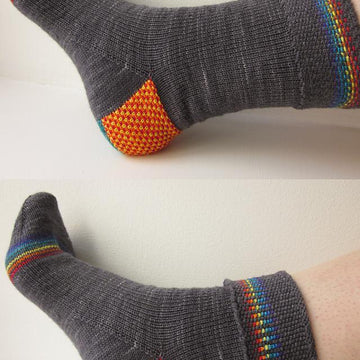 Rainbow Pipes and Linen Stitch Socks