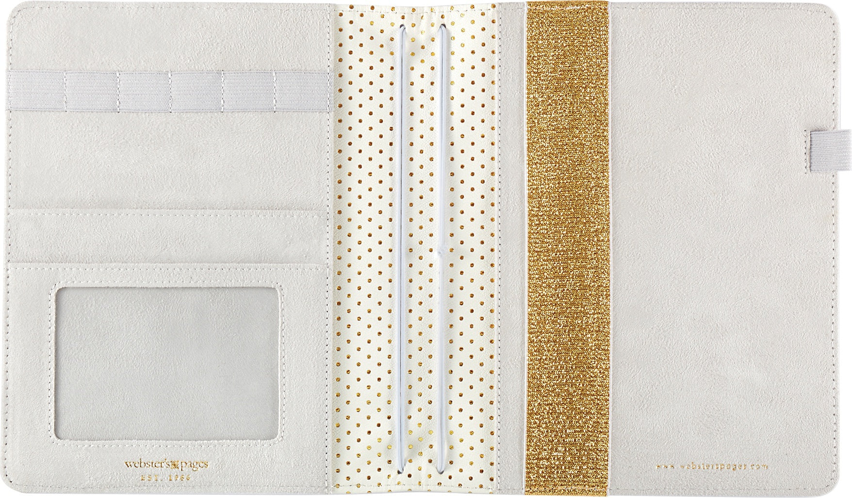 Webster's Pages Color Crush A5 Travel Notebook W/Journal - Gold Stripe