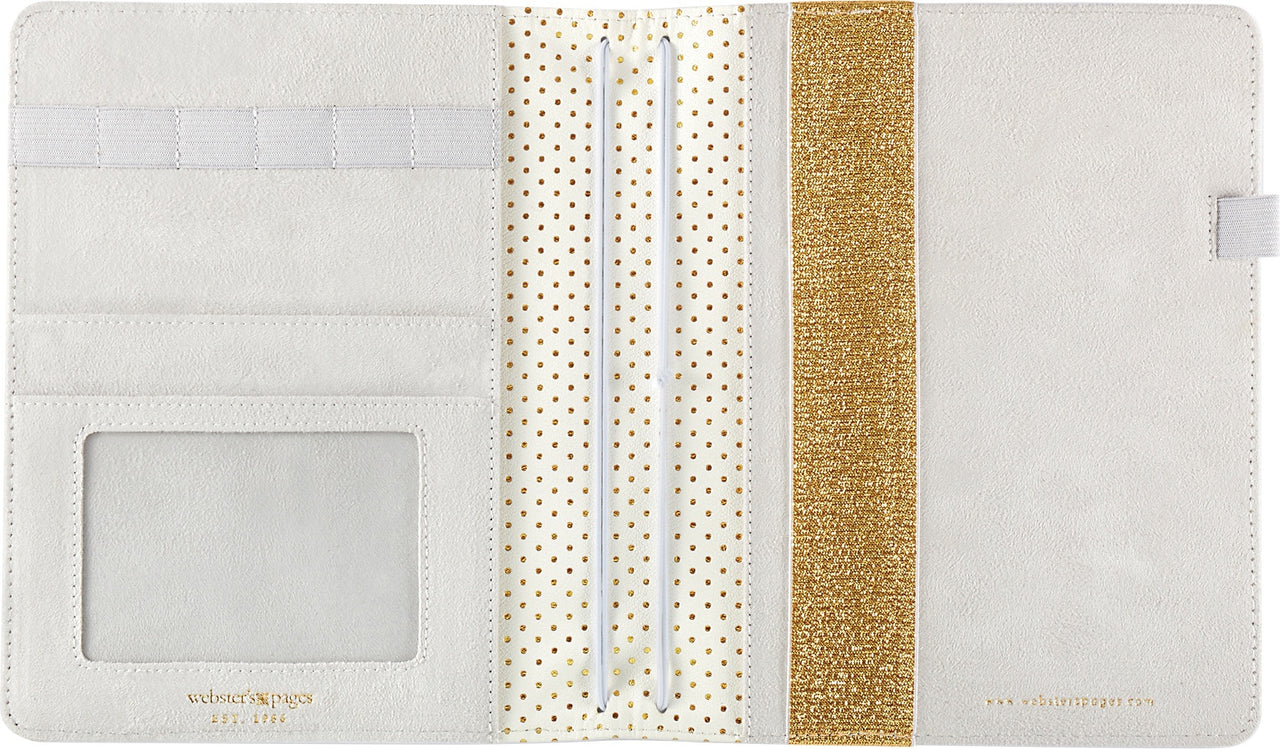 Webster's Pages Color Crush A5 Travel Notebook W/Journal - Gold Stripe