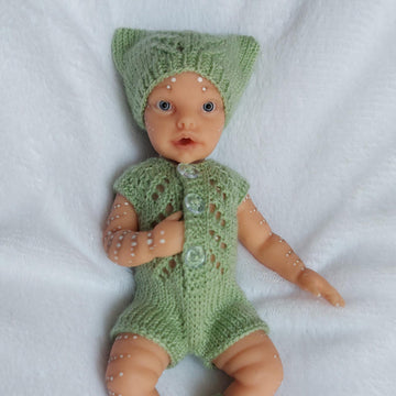 Baby Doll Bodysuit and Hat for 9 Inch Dolls
