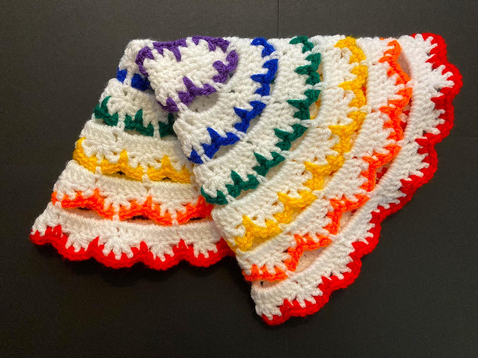 Oval Rainbow Doily by HueLaVive