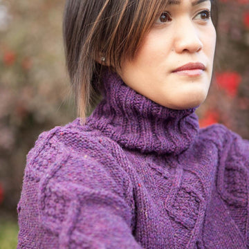 Diane Keaton Cabled Turtleneck