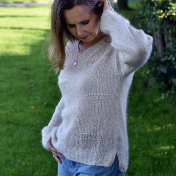 Broken Symmetry V-neck Sweater
