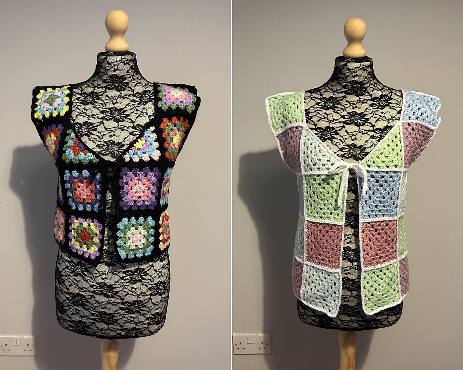 Granny Square Waist Coat Crochet Pattern