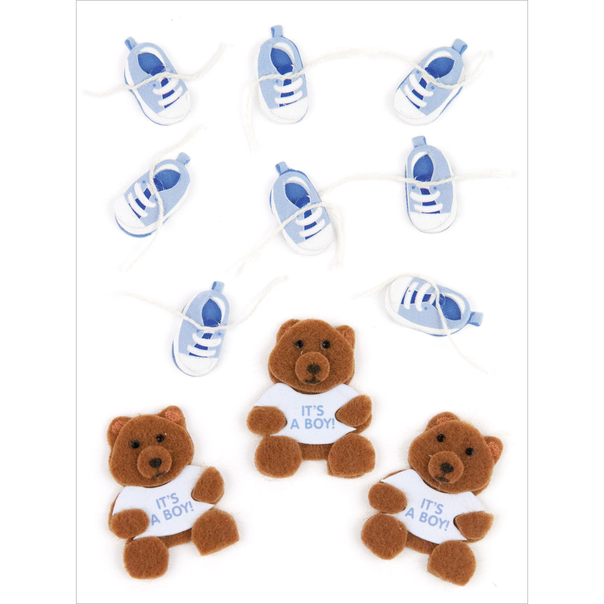 Jolee's Boutique Dimensional Embellishments 11/Pkg - Baby Boy Bears & Booties