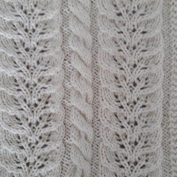 Leaf & Cable Pram & Cot Blanket