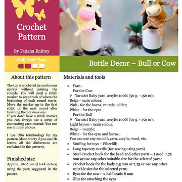 282 Bull and Cow bottle scarf