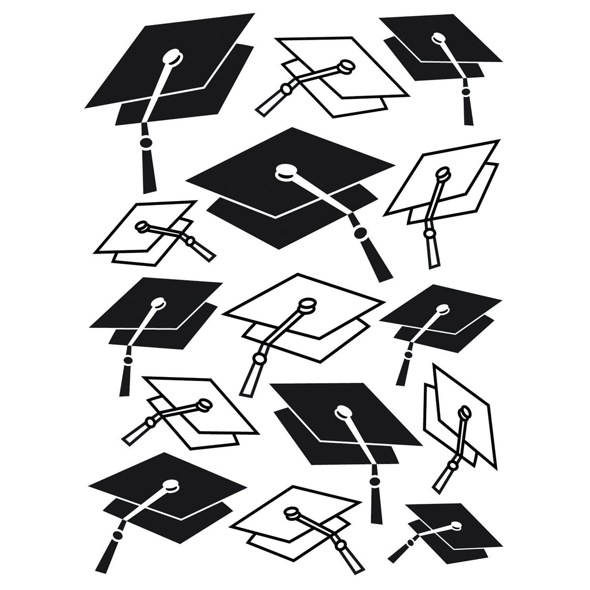 Darice Embossing Folder 4.25"X5.75" - Graduation Hat Background