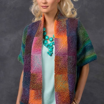 Mitered Square Jacket in Red Heart Boutique Treasure - LW3274