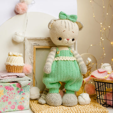 Crochet Doll Clothes Pattern - Outfit Chanel for large toys