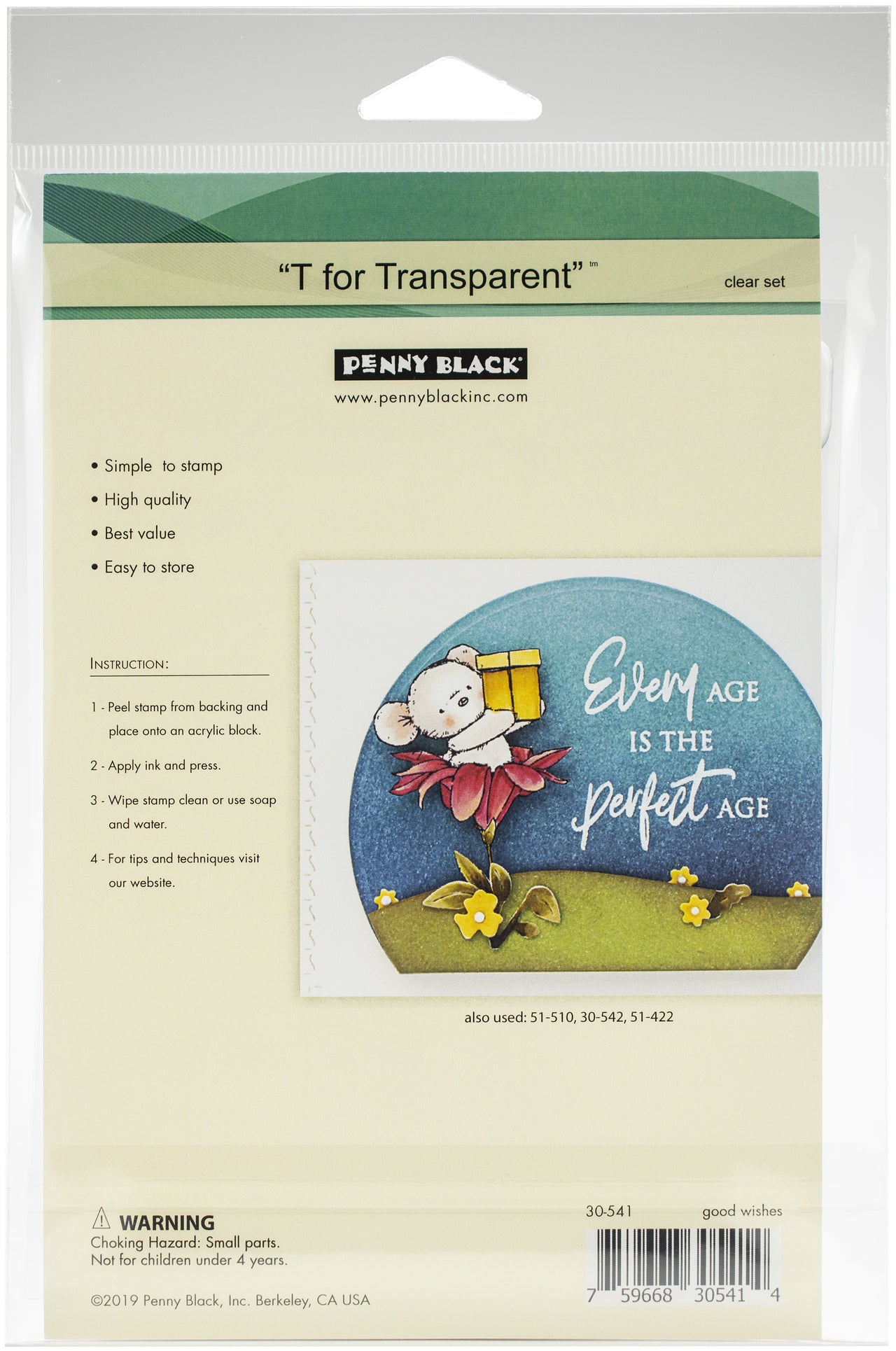 Penny Black Clear Stamps - Good Wishes 5"X6.5"