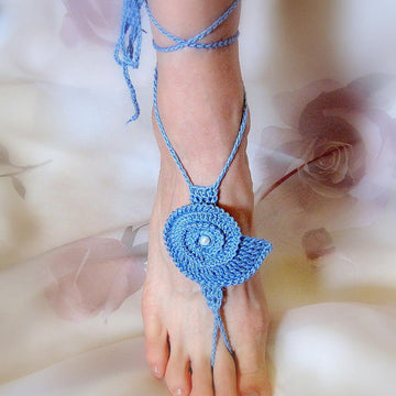 Sea Shell Barefoot Sandals Crochet Pattern