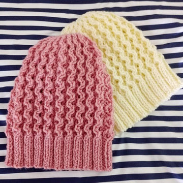 Simple Beanie Hat Chunky Yarn Straight Needles