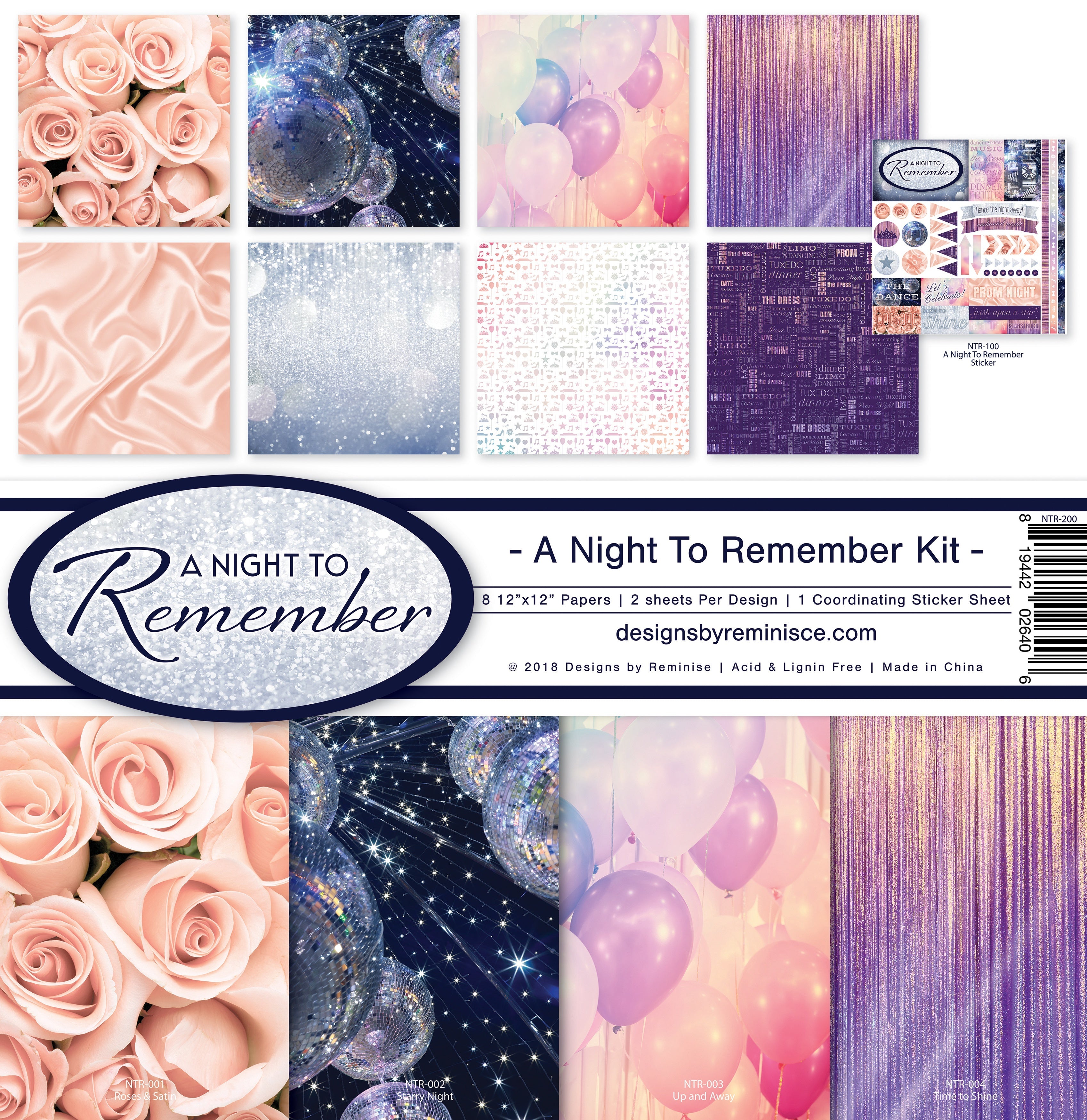 Reminisce Collection Kit 12"X12" - A Night To Remember