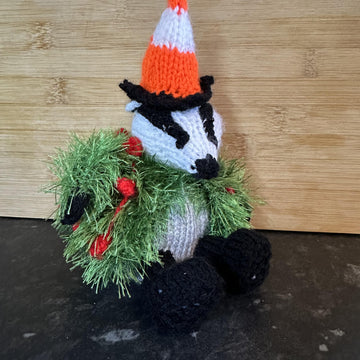 (Glasgow) Badger Dressed as a Christmas Tree - Chocolate Orange Cover/Stuffed Toy, Knitting Pattern