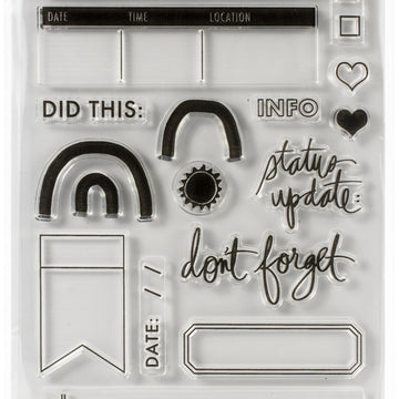 American Crafts Heidi Swapp Storyline Chapters Clear Stamps 17/Pkg - 621315