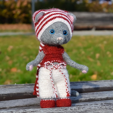 Doll Clothes - Outfit Christmas for teddy, cat
