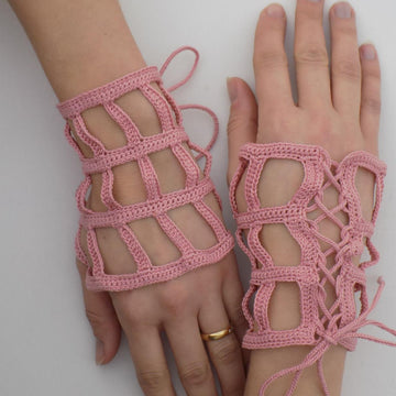 Romantic Lace Fingerless Gloves Crochet Pattern