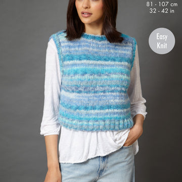 Waistcoat and Tank Top in King Cole Flair Chunky - 6382 - Leaflet