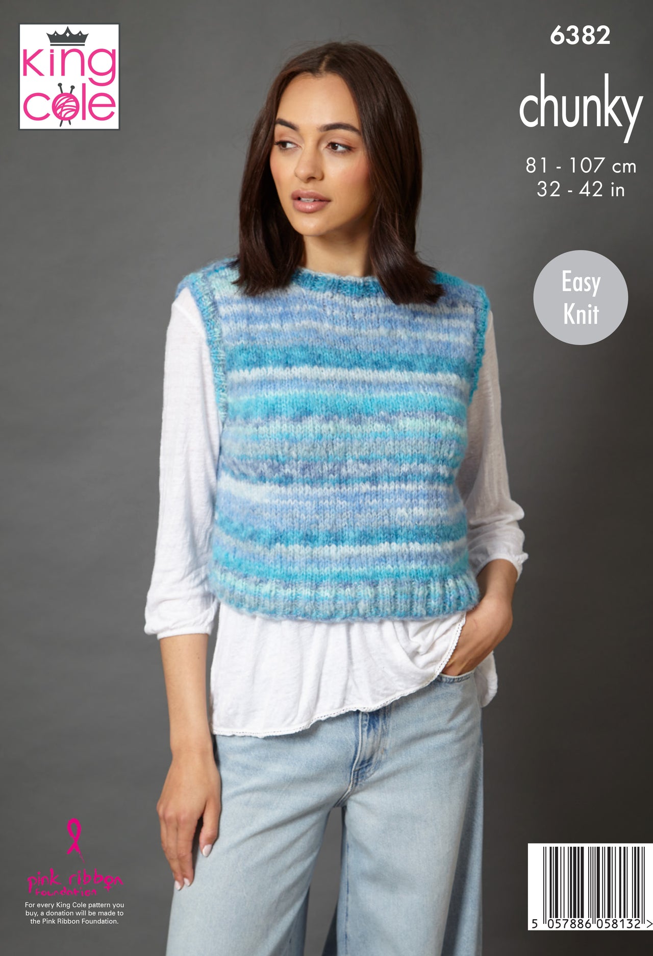 Waistcoat and Tank Top in King Cole Flair Chunky - 6382 - Leaflet