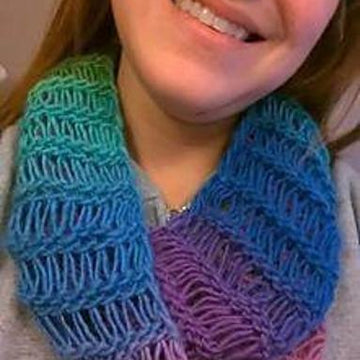 Cascading Falls Drop Stitch Infinity Scarf