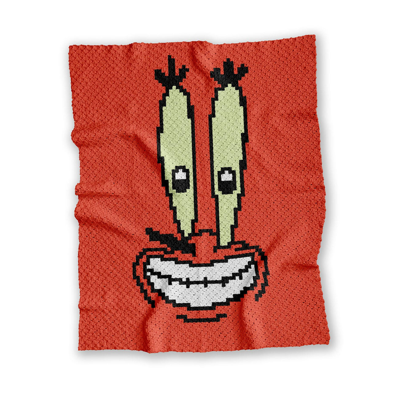 Mr. Krabs Portrait Home Decor SpongeBob Blanket C2C Crochet Pattern