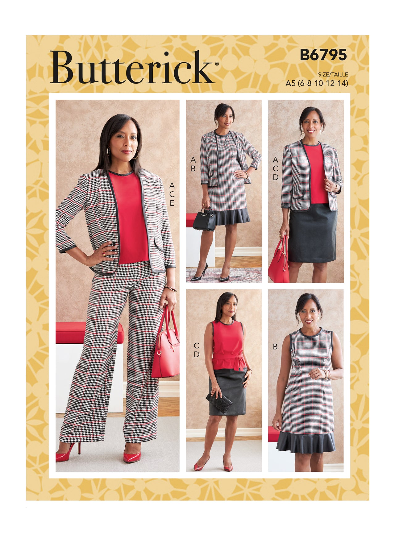 Butterick Misses' Jacket, Dress, Top, Sash, Skirt & Pants B6795 - Sewing Pattern