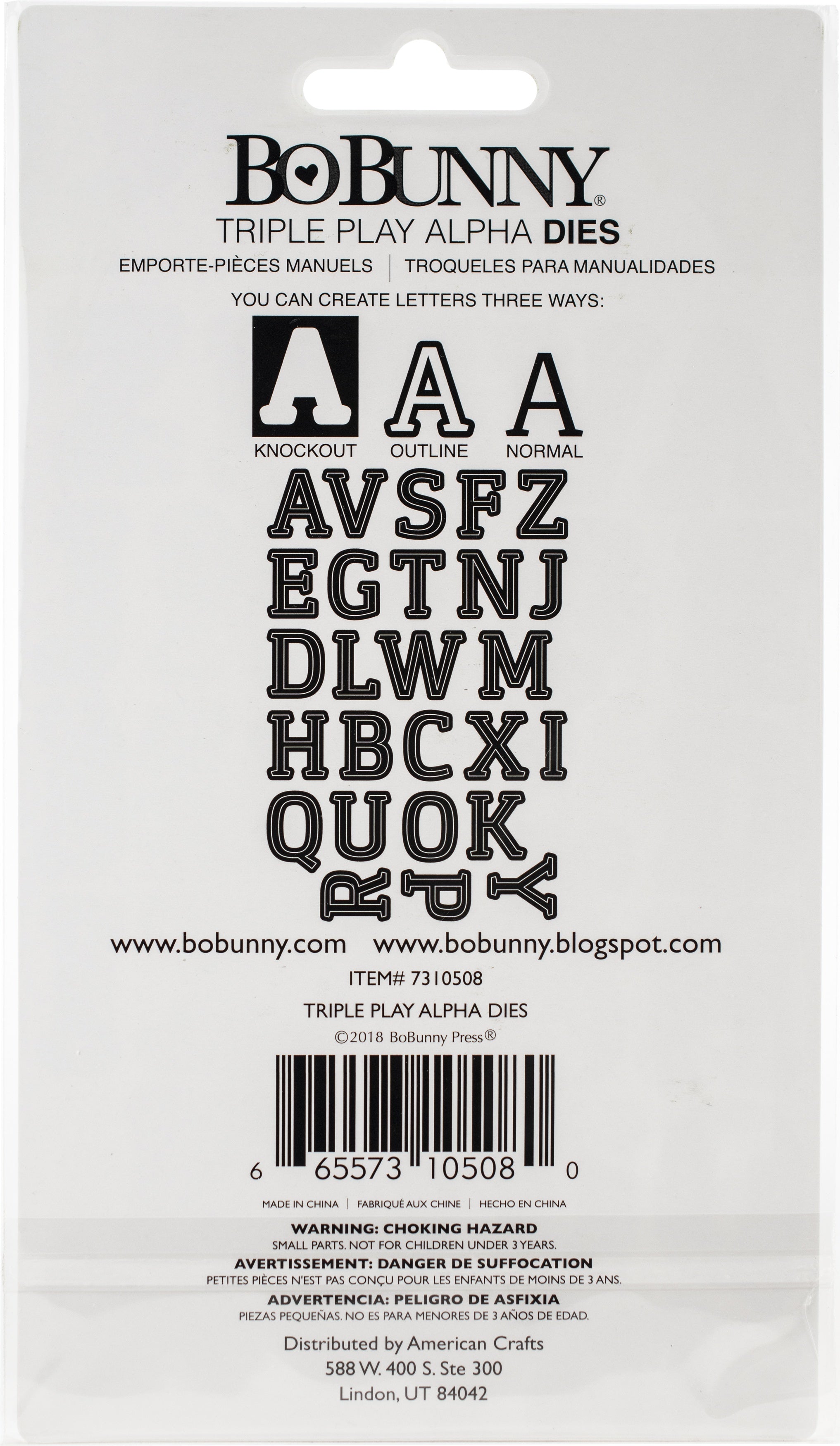 American Crafts BoBunny Dies - Triple Play Alpha