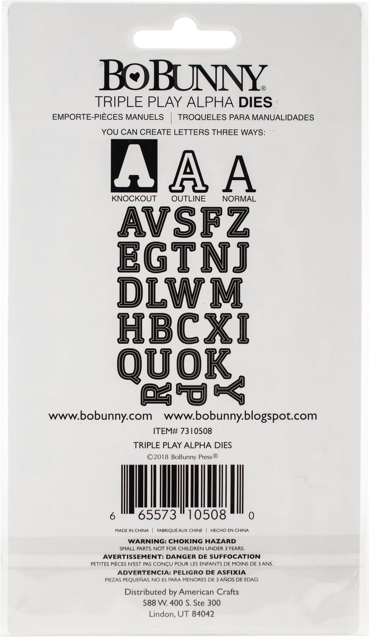 American Crafts BoBunny Dies - Triple Play Alpha