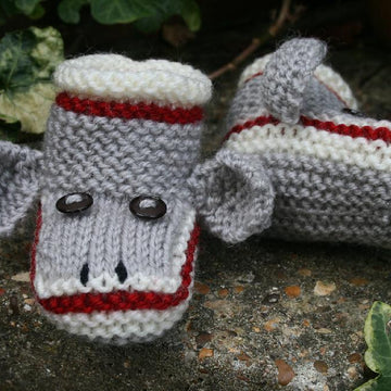 Sock Monkey Baby Booties