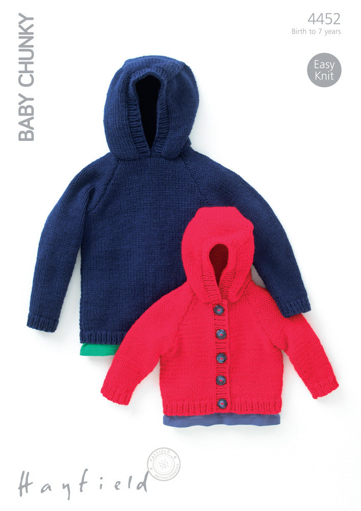 Jacket and Sweater in Hayfield Baby Chunky - 4452 - Downloadable PDF
