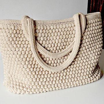 Crochet Tote Handle Bag