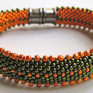 Lots of Dots Bead Crochet Bangle