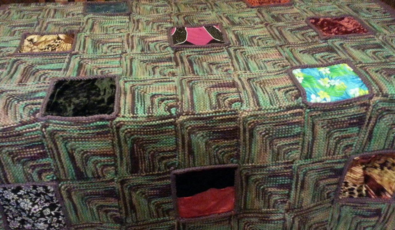 Mitered Square Memory Blanket