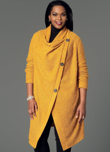 McCall's Misses'/Women's Sweater Coat and Poncho M7262 - Sewing Pattern